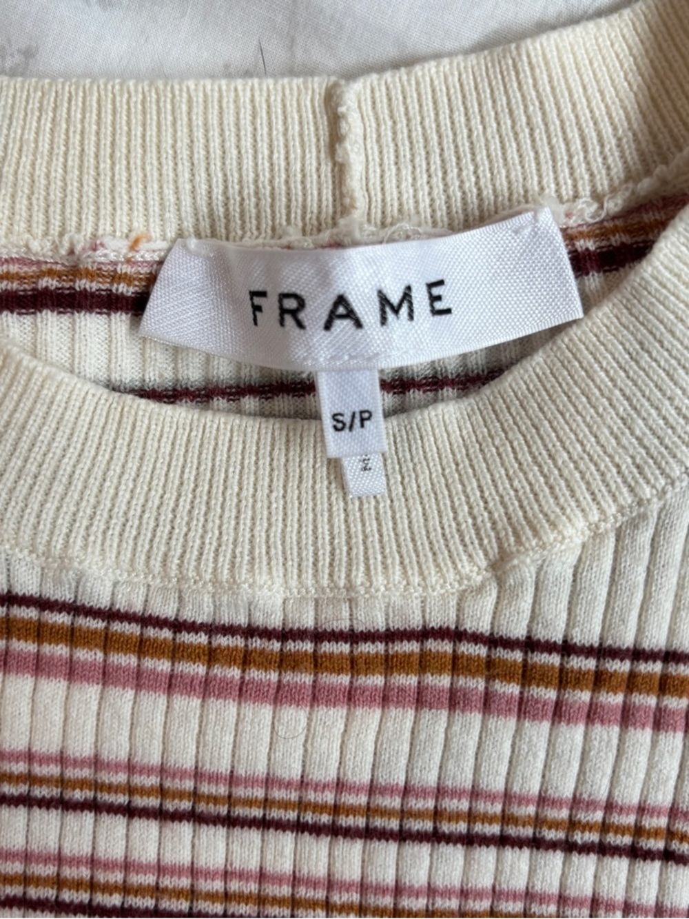 Frame Easy Striped Rib-Knit Sweater - Picture 5 of 6